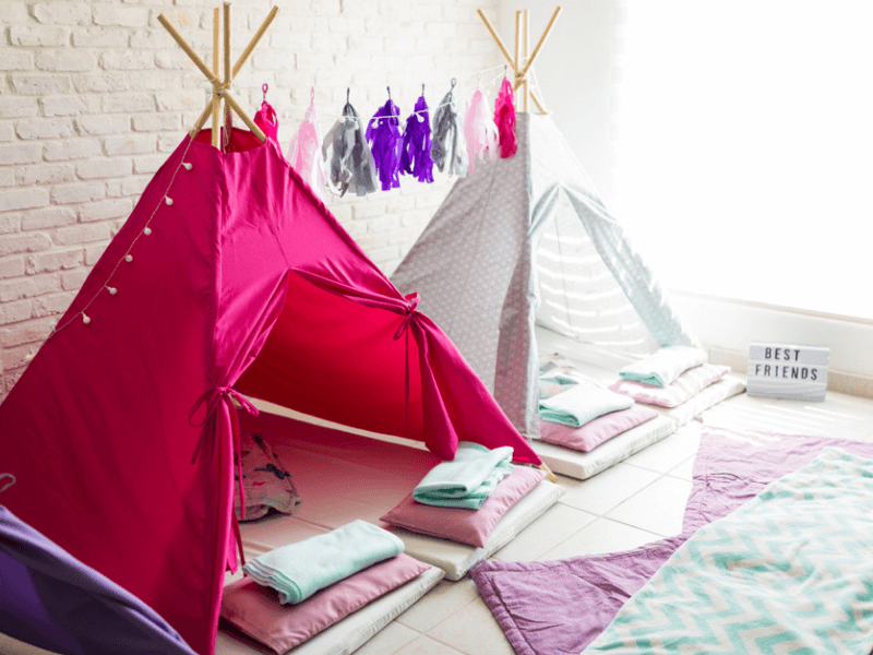 Teepee tents made using rope from RopesDirect