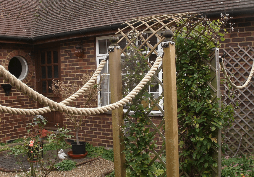 Rope railing made by previous customer