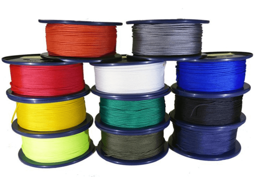 Coloured polypropylene cord available at RopesDirect