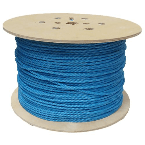 Blue polypropylene draw cord