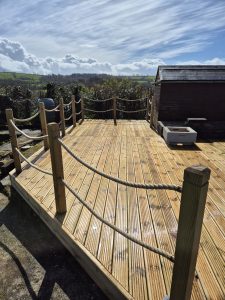 Decking, using 28 milimetre synthetic hemp rope from Ropes Direct