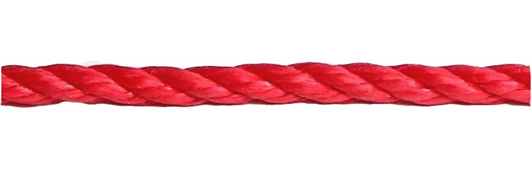Red Polypropylene Rope sold by the metre