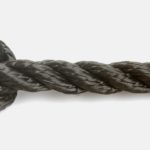 3 strand polyester black rope