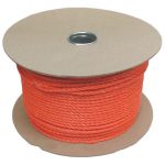 Orange Polypropylene rope on Reel