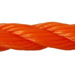 Orange polyethylene rope 12mm