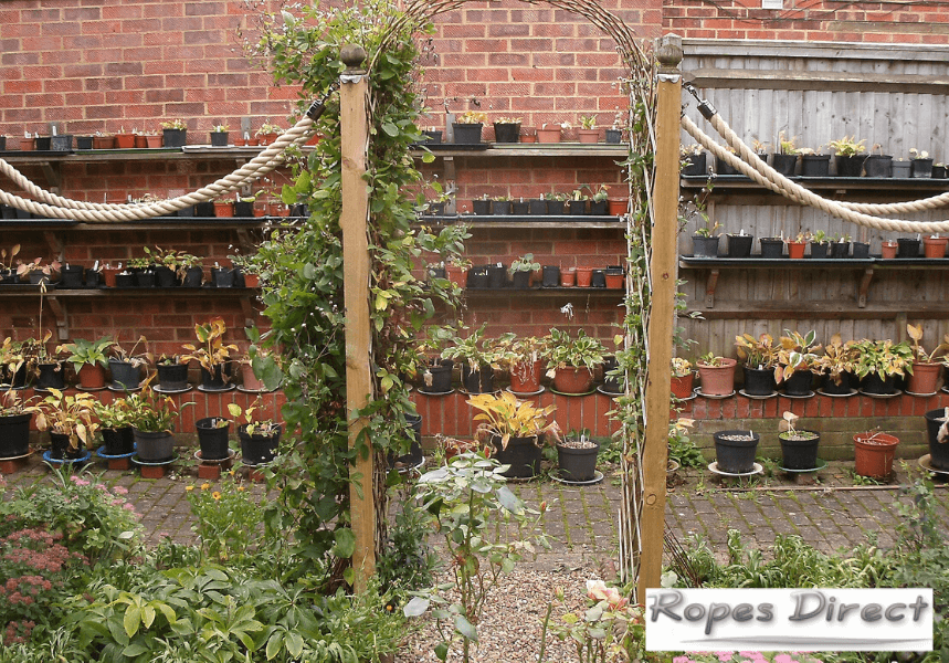 Example of a garden rope fence made by a previous customer