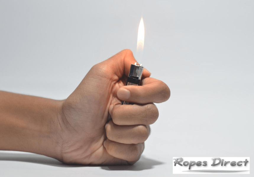 cigarette lighter used to seal rope ends with heat
