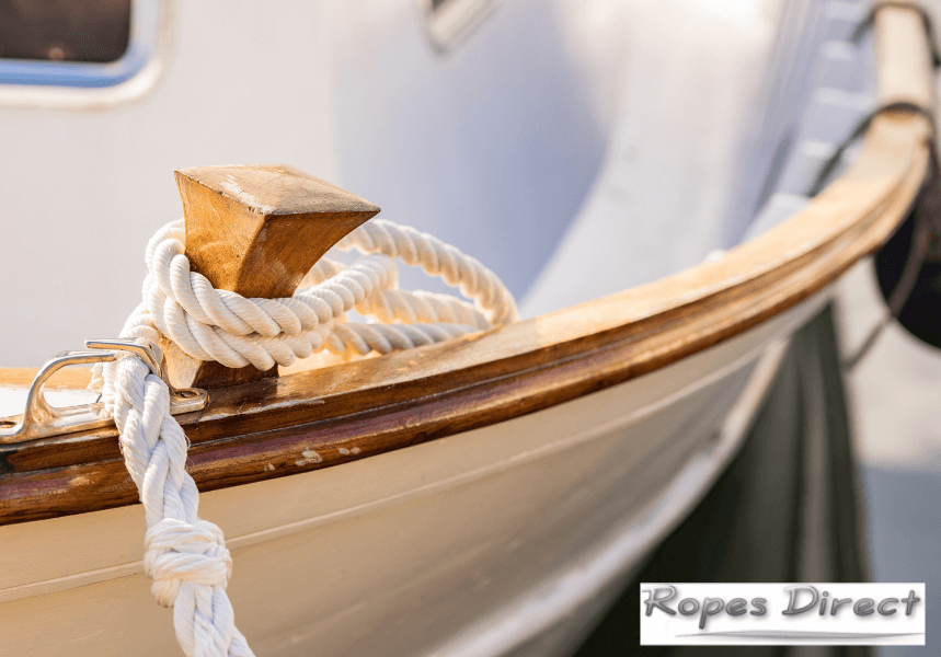 Boat with rope fender