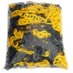 6mm Yellow/Black Plastic Chain - 25m bag