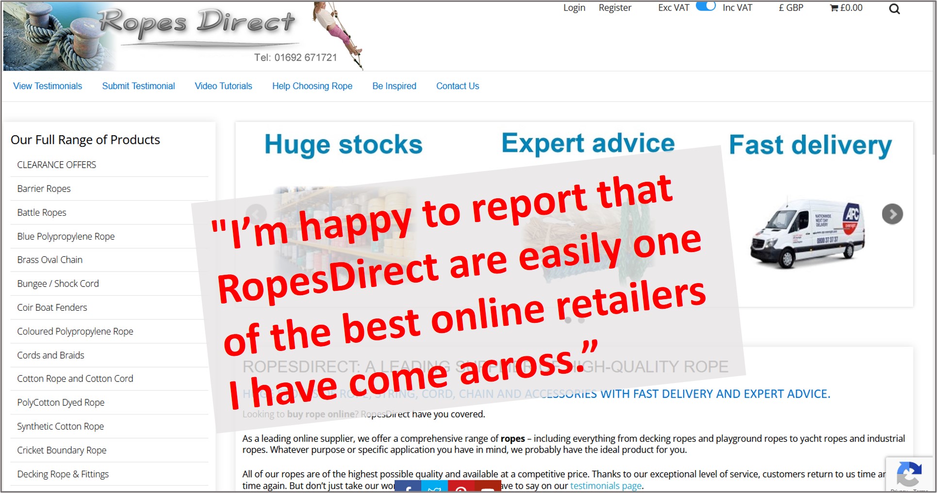 Customer reviews for Ropes Direct