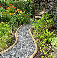 60mm Manila rope used as garden edging