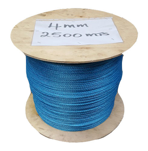 Blue polypropylene rope bespoke reels