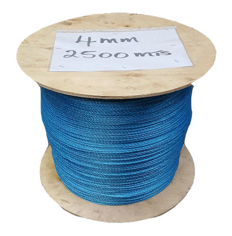 Blue polypropylene rope bespoke reels