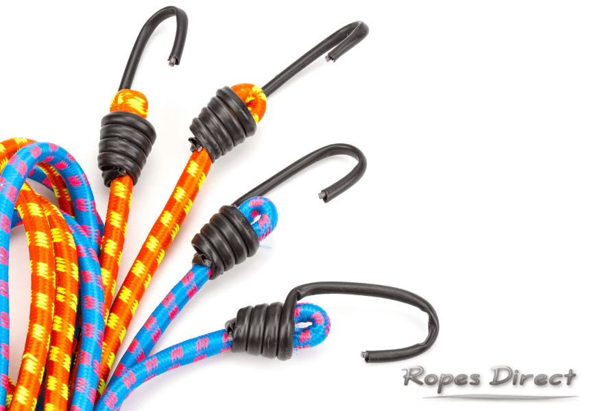 a selection of colourful bungee cords