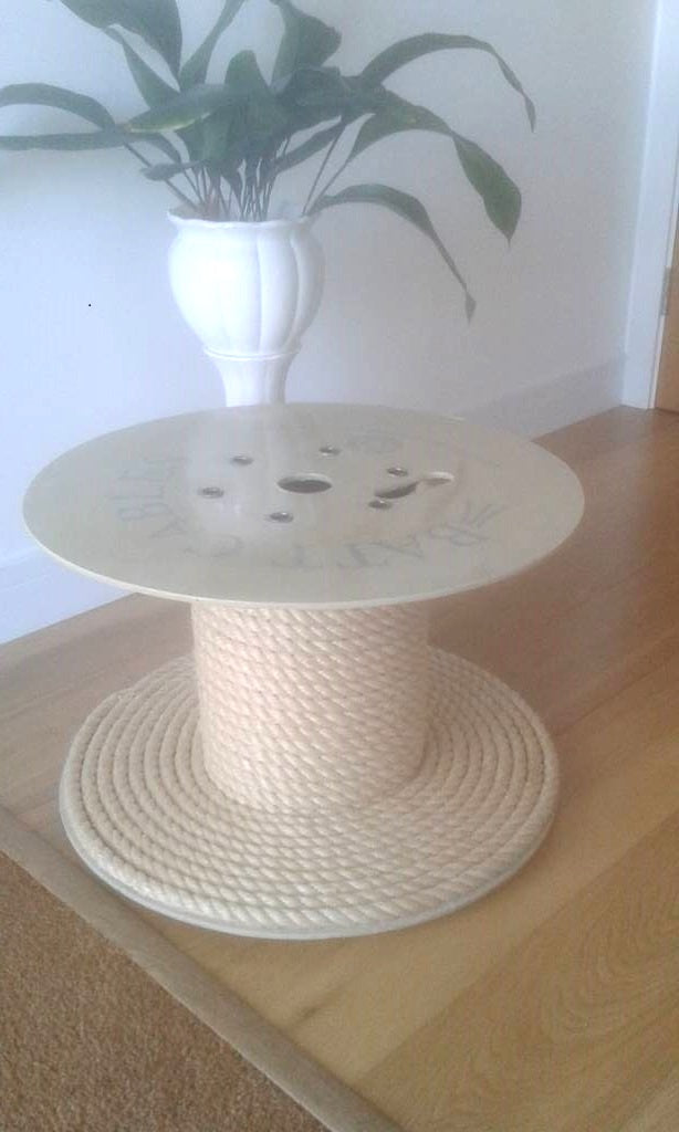 coffee table with sisal rope
