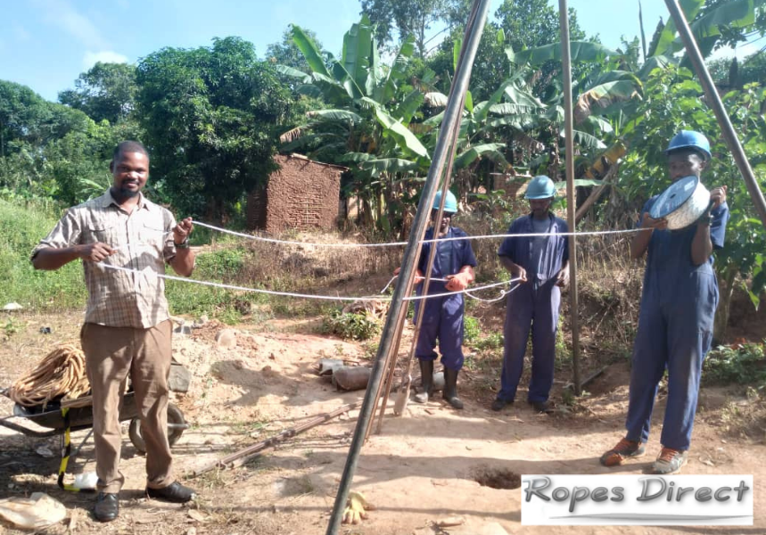 Charity in Uganda using polyester rope from RopesDirect