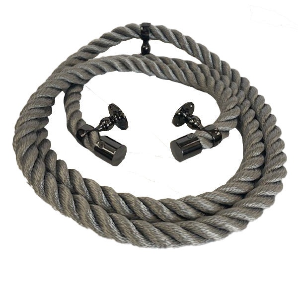 Polysilk rope rail with black nickel coloured fittings from RopesDirect