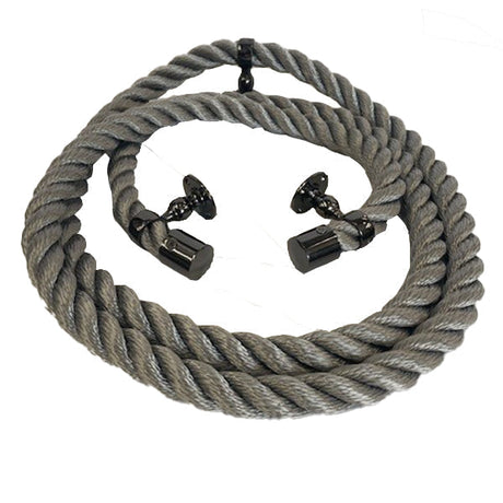 Polysilk rope rail with black nickel coloured fittings from RopesDirect