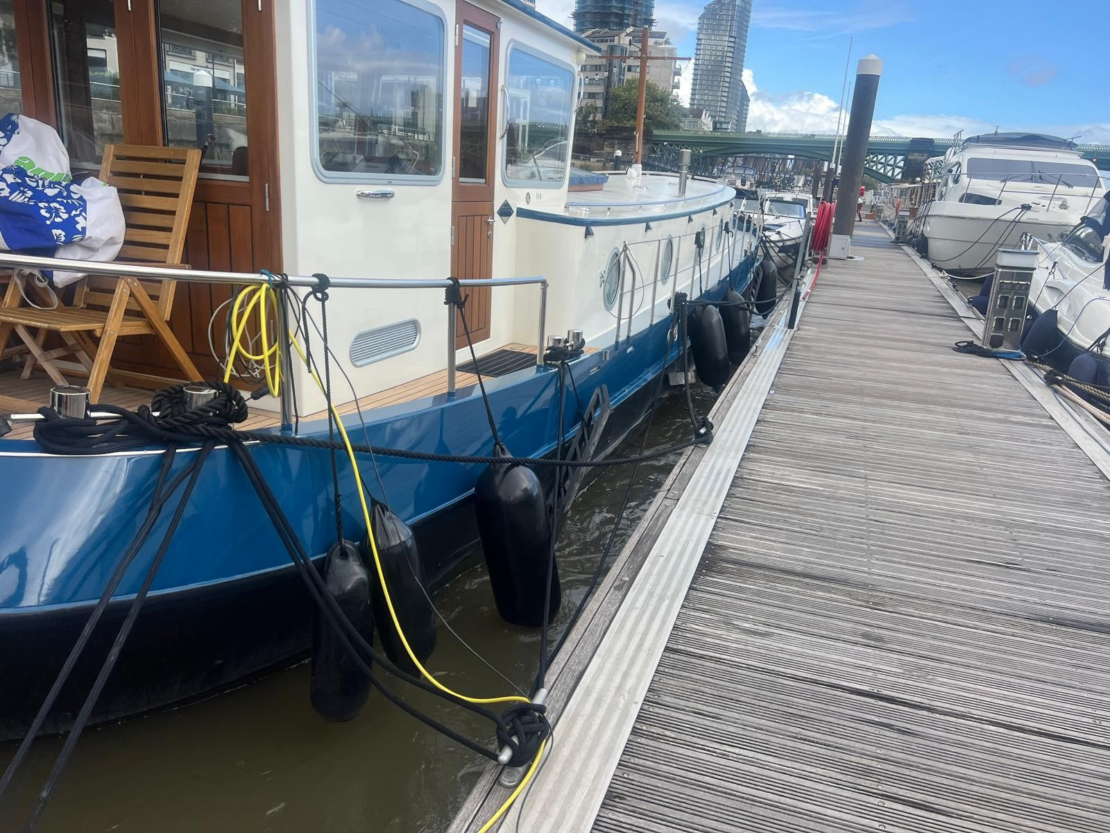 A classy 'polysilk' mooring rope!