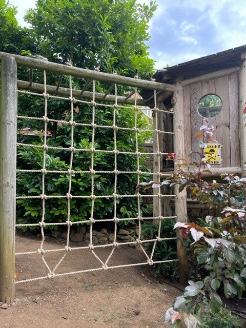 Renovated climbing net using Synthetic Hemp from RopesDirect