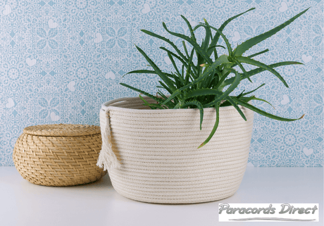 rope basket made from cotton cord