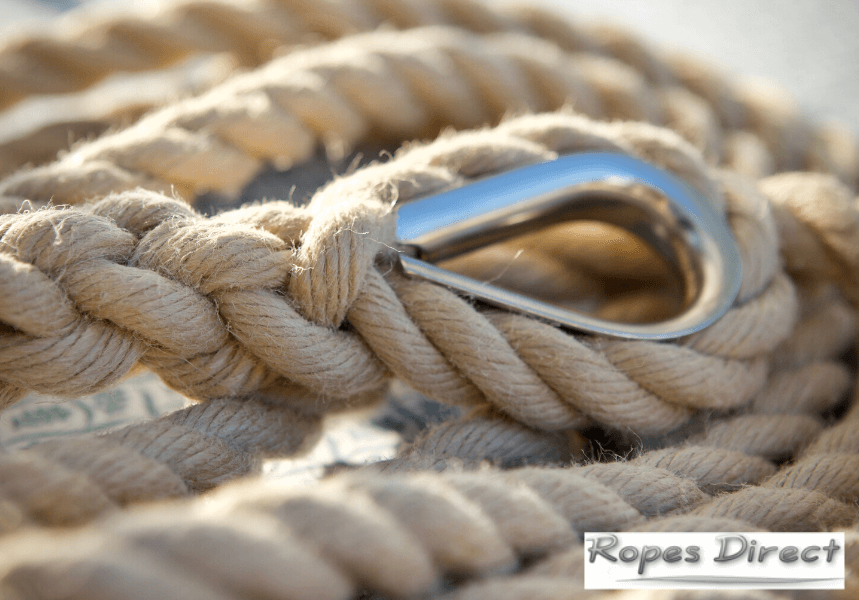 spliced rope with a hard eye splice