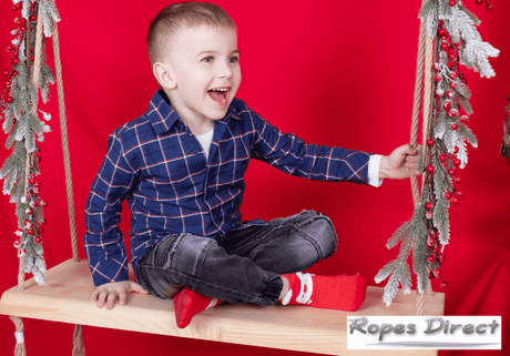 Indoor rope swing at Christmas