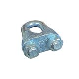 Galvanised 22mm rope grip on a white background