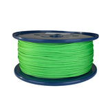 spool of 2mm lime green braided cord on a plastic reel on a white background