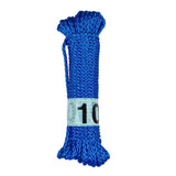 10m Hank of 3mm blue braided multicord on a white background