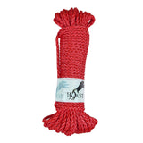 10m Hank of 3mm red braided multicord on a white background