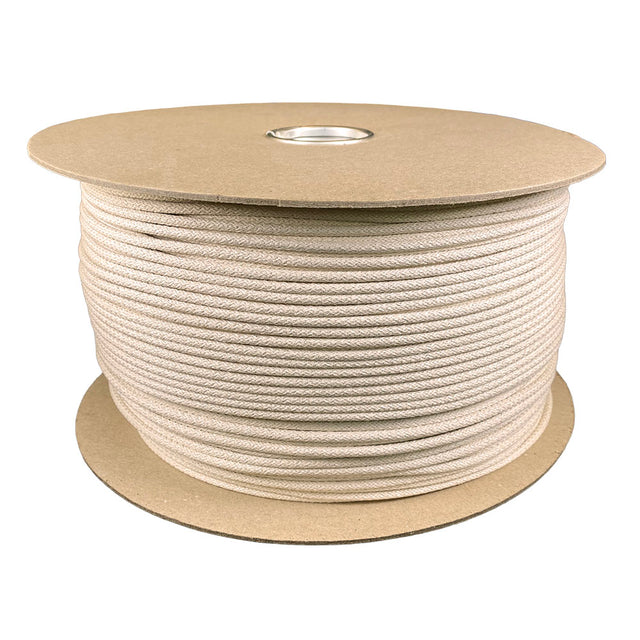 spool of 4.5mm natural cotton cord on white background