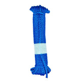 10m Hank of 4mm blue braided multicord on a white background