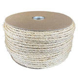 6mm natural sisal rope on a cardboard reel against a white background