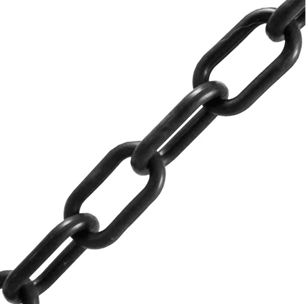 Black chain on a white background