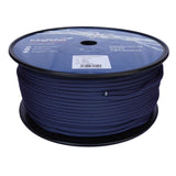 Spool of 6mm navy blue braided rope with a blue Kingfisher label on a white background