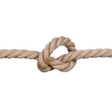 Nautical rope with a knot on a white background
