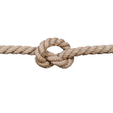 Nautical rope with a knot on a white background