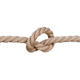 Nautical rope with a knot on a white background
