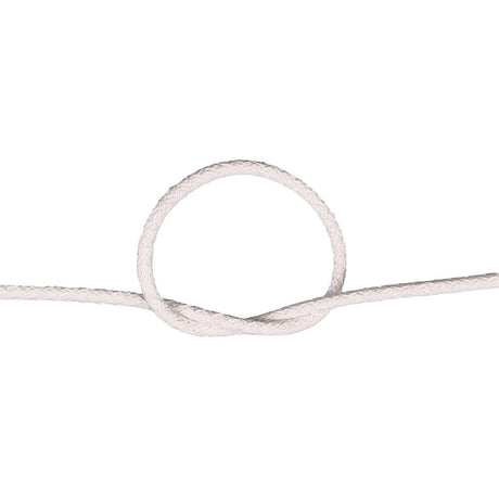 knot of braided cotton cord on a white background