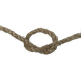 Close-up of a knot in a natural rope on a white background