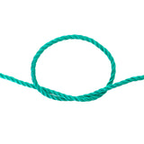 knot of green rope on a white background