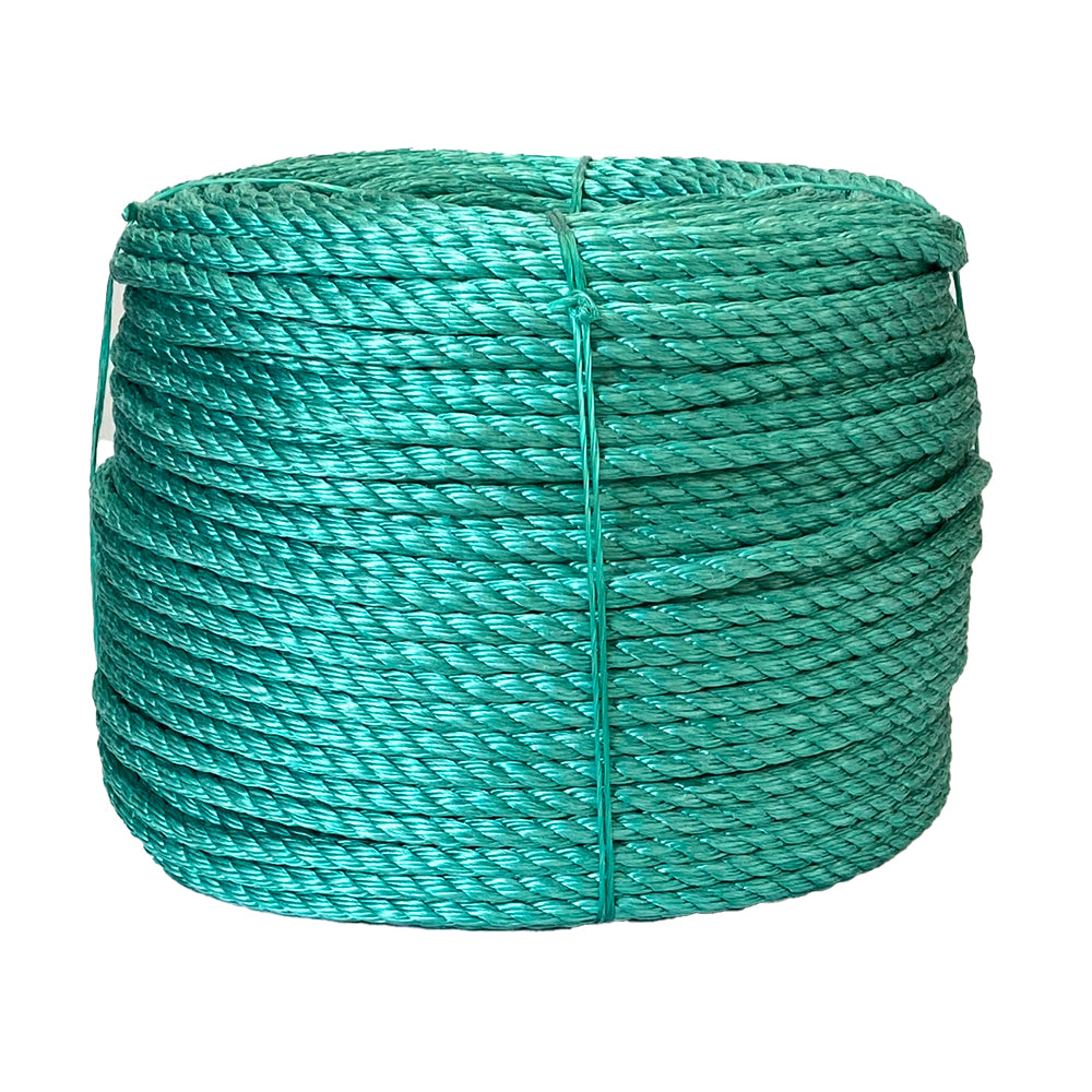 Green rope on a white background
