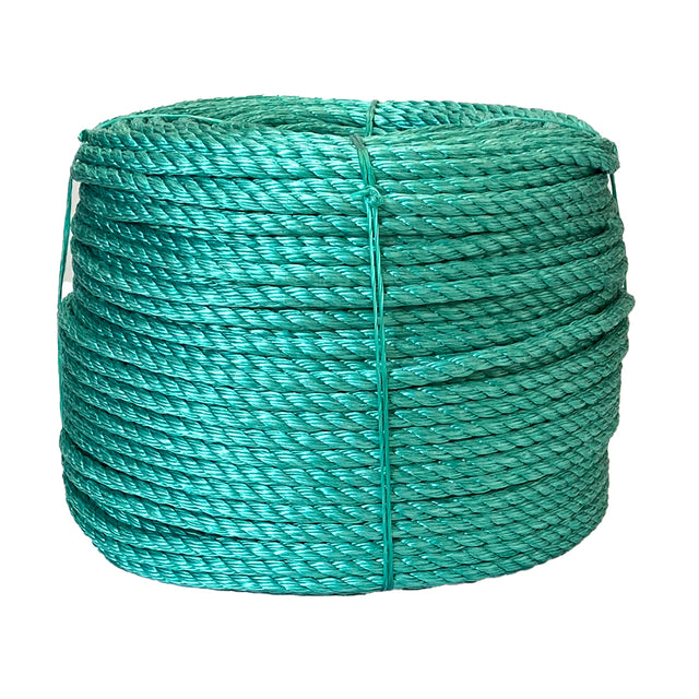Green rope on a white background