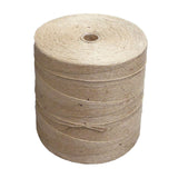 Roll of jute twine with a cardboard centre on a white background