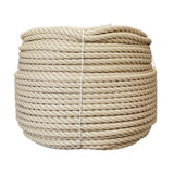 Coil of beige 18mm PolyHemp Rope with a white background