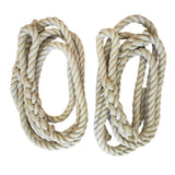 Two coiled ropes on a white background