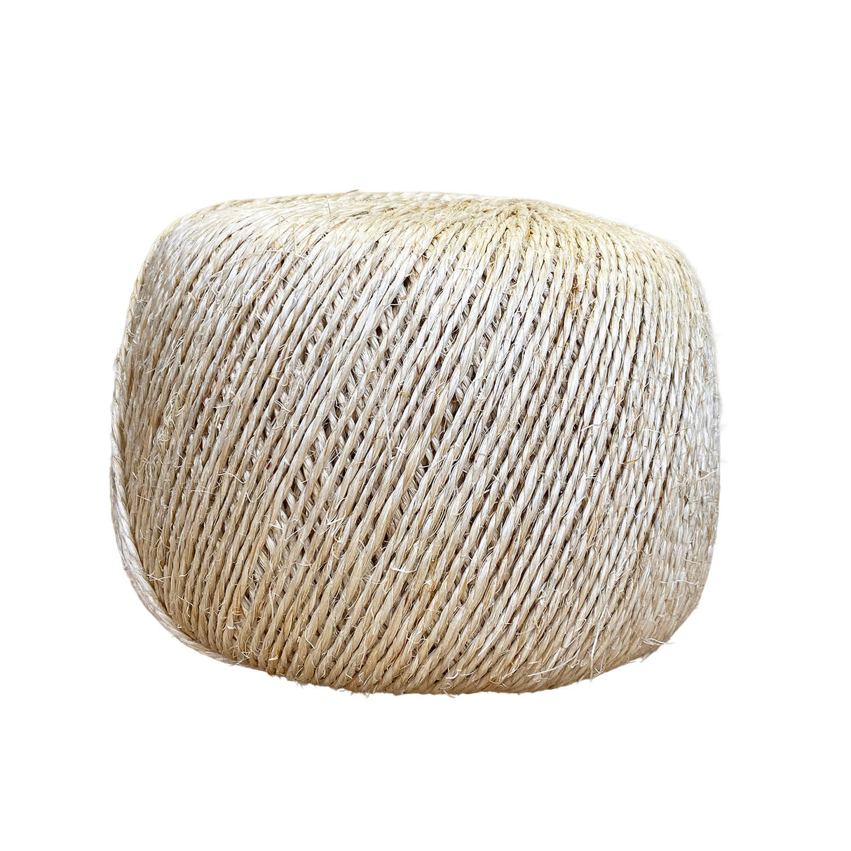 A ball of natural sisal twine, shown against a plain white background.