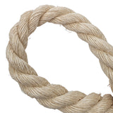 Sisal rope in a loop on a white background