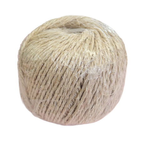 Ball of sisal twine on a white background